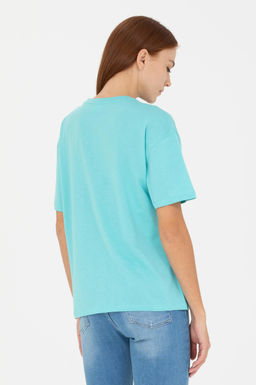 Kad_n Mint Bisiklet Yaka Ti__rt