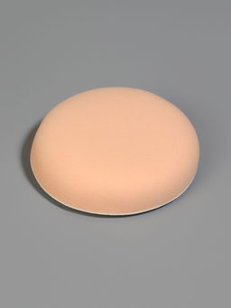 Спонж для макияжа, с держателем, d=5 см, в футляре, круглый, бежевый