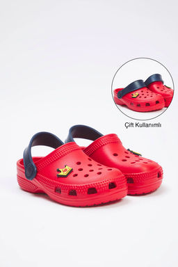 Trendyol Shoes K?rm?z? Tac Figurlu Hafif Taban Buyuk/Kucuk Erkek Cocuk Kids Sandalet Terlik TAKSS25SD00054