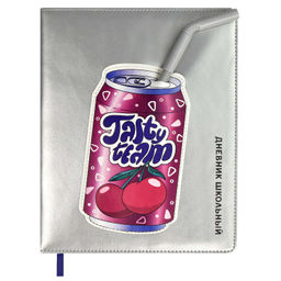 Дневник школьный с ручкой в комплекте арт. 66381 / 15 ВИШНЯ (кожзам: А5+; твёрдый переплёт с пороло