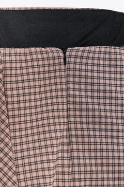 GINGHAM CHECK BANDEAU SHORT DRESS - Zara фото 8