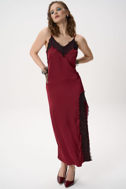 Платье  сорочка (бордовый)