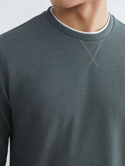 Bisiklet Yaka Erkek Sweatshirt