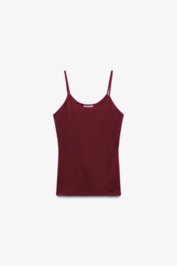 POLYAMIDE TOP WITH THIN STRAPS - Zara фото 19