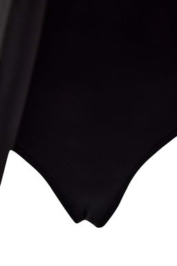 Siyah Drapeli V Yaka Elbise Mayo TBESS26MA00002 - Trendyolmilla фото 2