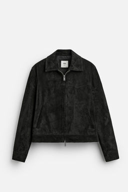 CROPPED SUEDE JACKET - Zara фото 7