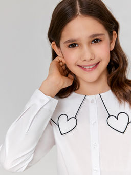 ACOOLA / Блузка детская для девочек Prodlenka молочный  фото 7