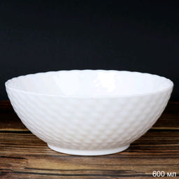 Тарелка глубокая суповая 600 мл 150 мм фактурная / WVW60Q (WHITE) /уп 48/676615