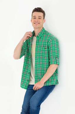 U. S. Polo Assn Мужская зеленая рубашка Lumberjack - U.s. polo assn фото 17