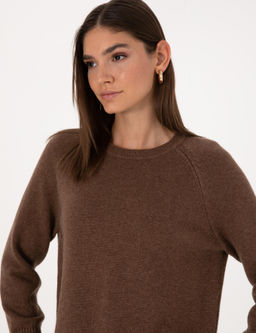 Kahverengi Comfort Fit Y_n Kar___ml_ Kazak - Pierre cardin фото 2
