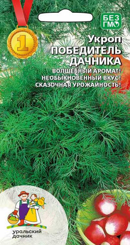 Укроп ПОБЕДИТЕЛЬ ДАЧНИКА  Быстро отрастает после срезки! Волшебный аромат и необыкновенный вкус! Сказочная урожайность!