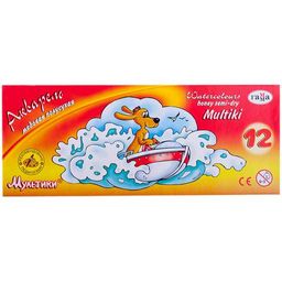 Акварель ГАММА "Мультики" 12цв. картон. уп., без кисти (211048)