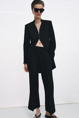 PANTAL?N CROPPED FLARE ZW COLLECTION LIMITED EDITION / Negro