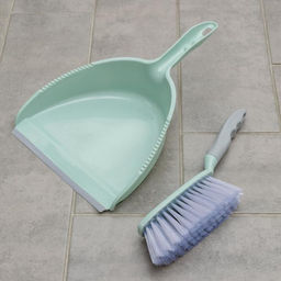 Щётки для уборки, набор из 5 предметов: совок, 3 щётки, водосгон, цвет МИКС
