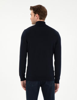 Lacivert Slim Fit Kazak