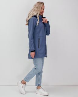 Парка спортивная женская с капюшоном softshell синего цвета 9568S - Mtforce фото 39