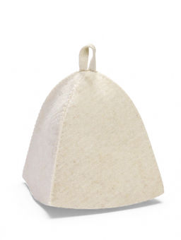 Шапка для бани с принтом "100% мужик. Сила", белая