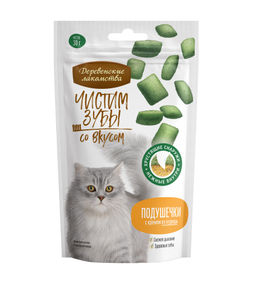 Чистим зубы для кошек Подушечки с кремом из курицы 79212730