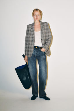 BLAZER CUADROS ZW COLLECTION / Gris