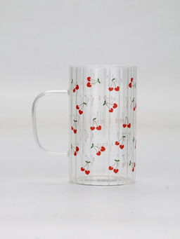 Кружка стеклянная «Вишенки», 350 мл