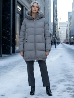 Куртка женская зимняя на резинке большого размера коричневого цвета 7619K Бренд: Visdeer  фото 22