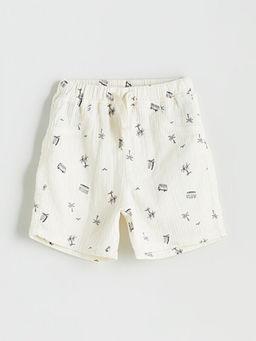 Beli Lastikli Bask?l? Erkek ?ocuk ?ort