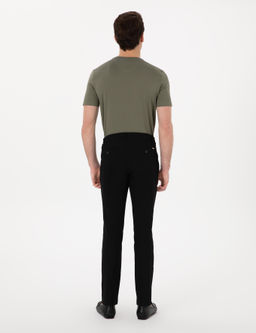 Siyah Slim Fit Jogger Kanvas Pantolon - Pierre cardin фото 4