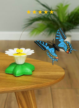 Игрушка для кошек, интерактивная, Бабочка на батарейках PS071