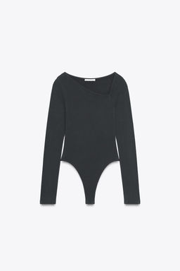 ASYMMETRIC LONG SLEEVE BODYSUIT - Zara фото 7