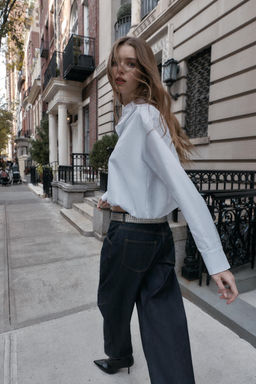 POPLIN BALLOON SHIRT - Zara фото 3