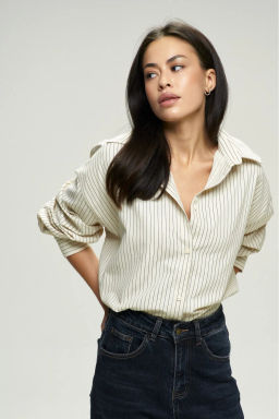 Рубашка Classic в полоску Milk - Erist store фото 3