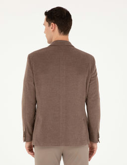 A__k Kahverengi Slim Fit Ceket