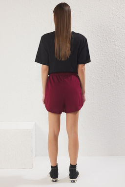 TRENDYOLMILLA Gri Melanj- Siyah 2Li Paket Relaxed/Rahat Kal?p K?sa Esnek Orme Sort & Bermuda TWOSS25SR00084  фото 3