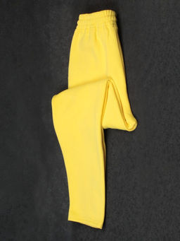 M045 YELLOW Брюки спортивные женские на флисе (100% хлопок) 7986 - Фабричный китай фото 8