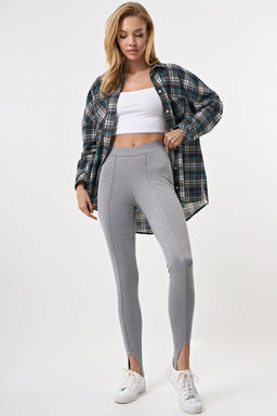 Легинсы трикотажные со штрипками черные