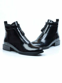 01-C1453-1-21R100-M BLACK Ботинки демисезонные (натуральная кожа, байка) - Фабричный китай фото 13