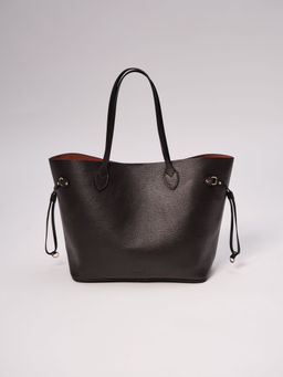 Сумка кожаная шоппер Deboro 30890 темно-коричневая