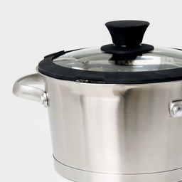 Крышка Magistro, d=18 см, со сливом, с силиконовым ободком и ручкой, жаропрочное стекло