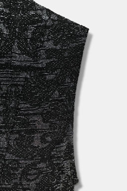 METALLIC THREAD JACQUARD DRESS - Zara фото 6