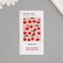 Наклейка бумага благодарность Вишня набор 50 шт 10х5 см - Simaland фото 2