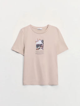 Футболка из хлопка с принтом ZR2605013410-62 / Zarina