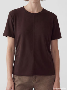 Bisiklet Yaka B?zg?l? Kad?n Ti??rt