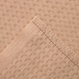 Полотенце вафельное банное Экономь и Я 80х150 см, цвет бежевый 100%хл, 200 гр/м2  фото 3