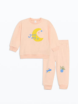 Bisiklet Yaka Erkek ?ocuk Sweatshirt ve E?ofman Alt 2li