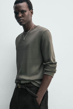 REGULAR FIT STRUCTURED T-SHIRT - Zara фото 12