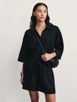 Льняные шорты свободного кроя / Zarina фото 6