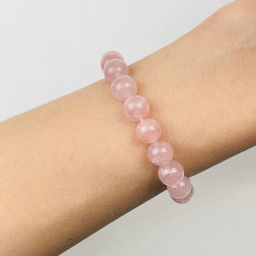 Браслет из мадагаскарского Розового кварца 17 см - Радуга самоцветов фото 2
