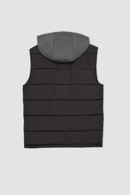 Пуховик приталенного кроя с капюшоном - Defacto фото 10