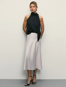 Атласная юбка миди / Zarina