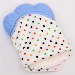 Прорезыватель рукавичка Малыш, на липучке, цвет синий, Крошка Я  фото 5